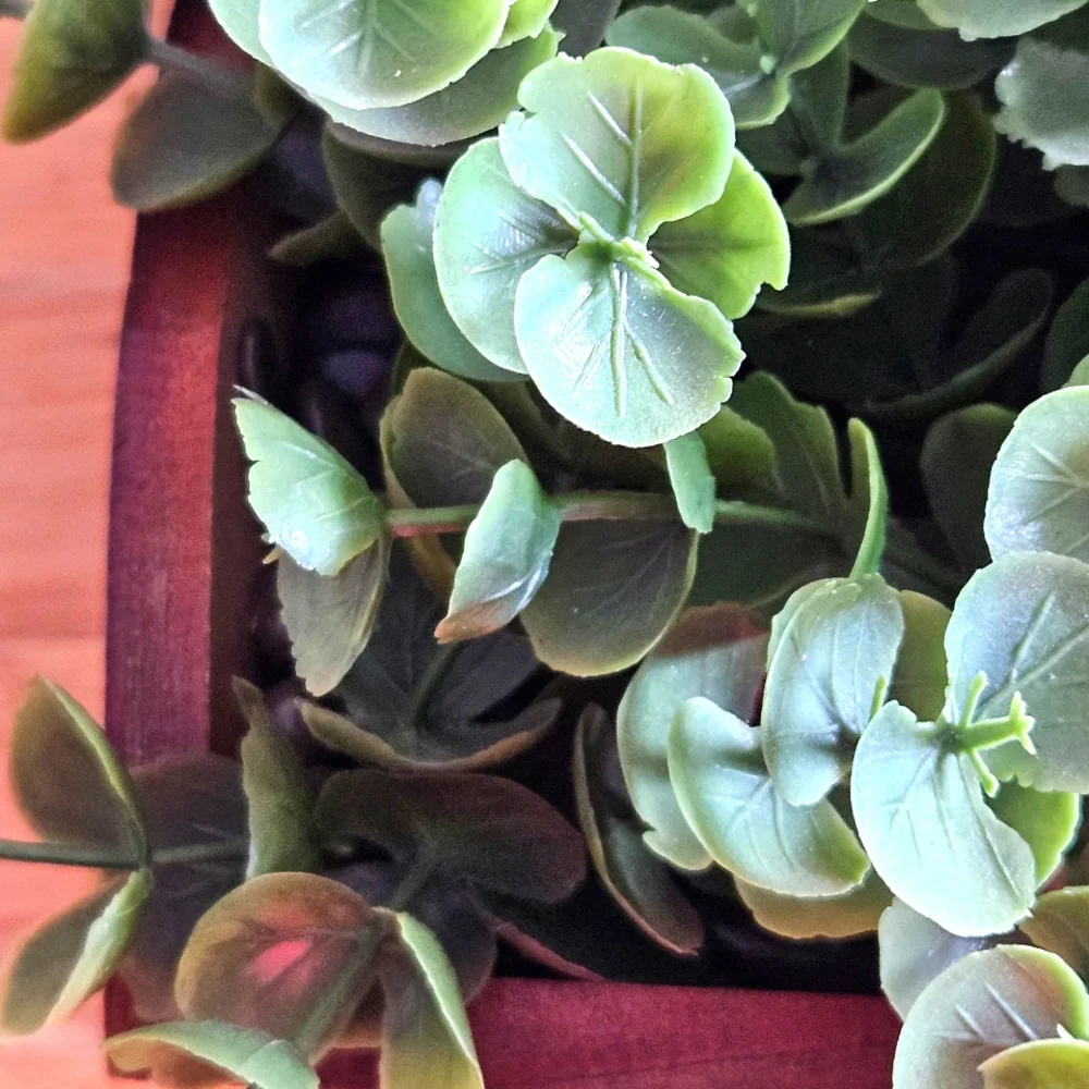 Faux Eucalyptus Greenery Wood Planter Box Farmhouse Table Centerpiece Decor